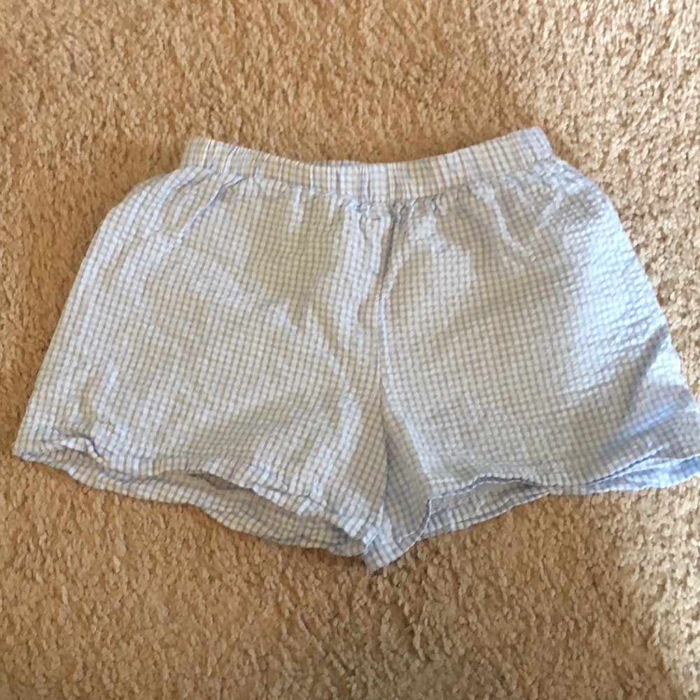 Barely worn Lime Green blue gingham shorts